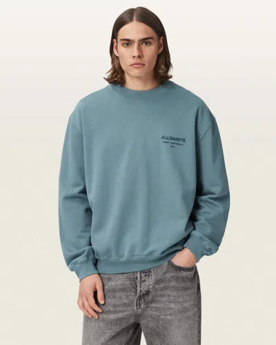 Allsaints Xander Crew Neck Sweatshirt In Green