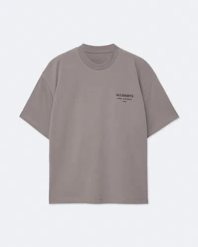 Allsaints Oversized Xander Logo Tee In Multi