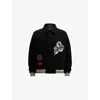 Allsaints Ambaum Patch Bomber Jacket In Black