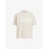 Allsaints Biggy Logo Graphic T-shirt In Bailey Taupe