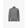 Allsaints Bodhi Relaxed Fit Button Front Shirt In Pillar Grey