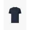 Allsaints Mens Navy Blue Brace Logo-embroidered Cotton-jersey T-shirt Xxl