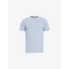 Allsaints Mens Willow Blue Brace Logo-embroidered Cotton-jersey T-shirt