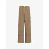 Allsaints Mens Gull Brown Dunstan Straight-leg Corduroy Trousers In Brown