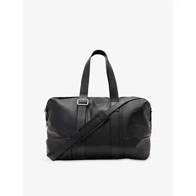 Allsaints Mens  Eden Leather Holdall In Black
