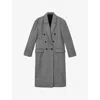 Allsaints Ezra Oversized Wool Coat In Gray