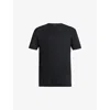 Allsaints Mens Washed Black Figure Crewneck Cotton-jersey T-shirt Xl In Jet Black
