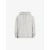 Allsaints Mens Carbon Grey Future Relaxed-fit Logo-print Cotton Hoody In Gray