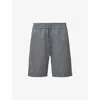 Allsaints Mens Pillar Grey Hanbury Drawstring-waist Cotton And Linen Shorts Xs