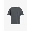 Allsaints Mens Pitched Blue Haven Short-sleeve Organic-cotton Jersey T-shirt