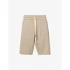 Allsaints Mens Mire Brown Helix Straight-fit Cotton-jersey Shorts