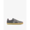 Allsaints Mens Dark Grey Jaimee Panelled Suede Low-top Trainers
