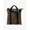Allsaints Mens Leo Khaki/blac Kei Leopard-print Leather Backpack
