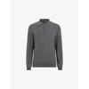 Allsaints Merino Wool Mode Polo Shirt In Carter Grey