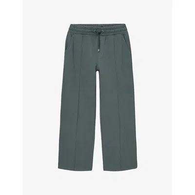 Allsaints Mens Sunil Blue Milo Relaxed-fit Cotton Jogging Bottoms