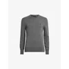 Allsaints Ivar Slim Fit Crewneck Wool Sweater In Carter Grey