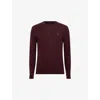 Allsaints Mode Merino Wool Crewneck Sweater In Mars Red