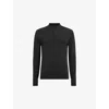 Allsaints Merino Wool Mode Polo Shirt In Marley Green