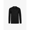Allsaints Mens Mode Zipped Merino-wool Hoody Black In Black