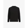 Allsaints Nero Mock Neck Relaxed Fit Sweatshirt In Jet Black