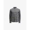 Allsaints Mens Glam Purple Orin Check-print Relaxed-fit Cotton-blend Shirt In Glam Purple