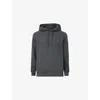 Allsaints Mens Carter Grey Raven Logo-embroidered Regular-fit Organic-cotton Hoody