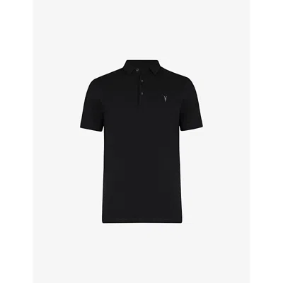 Allsaints Reform Ss Polo In Black