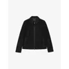Allsaints Mens Rhone Collared Suede Jacket Black In Black