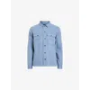 Allsaints Spotter Long Sleeve Military Overshirt In Static Blue