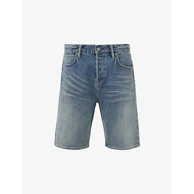 Allsaints Mens Worn Indigo Bl Straight-leg Regular-fit Denim Jeans