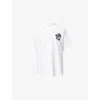Allsaints Mens Orlando Crewneck Organic-cotton T-shirt Ashen White
