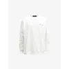 Allsaints Underground Relaxed Fit Crew Neck Sweatshirt In Ashen White/sn