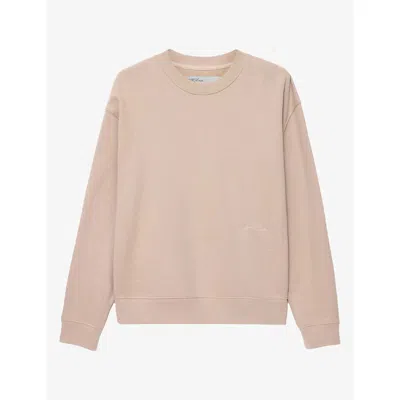 Allsaints Mens Aston Boxy Jersey Jumper Toasted Pink Xs