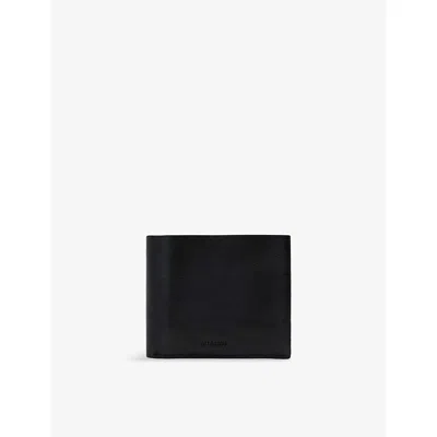 Allsaints Mens Axis Leather Bi-fold Wallet Black