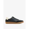 Allsaints Leo Low Top Leather Trainers In Black