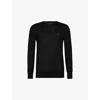 Allsaints Ivar Wool Crewneck Sweater In Black