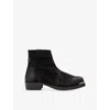 Allsaints Mens Black Orla Leather Ankle Boots Eur 44 / 10 Uk In Black
