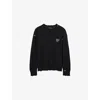 Allsaints Cotton Distressed Theo Sweater In Black