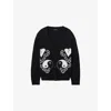 Allsaints Wool-blend Reflections Cardigan In Black