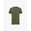 Allsaints Mens Boa Green Tonic Logo-embroidered Slim-fit Organic-cotton T-shirt Xxl