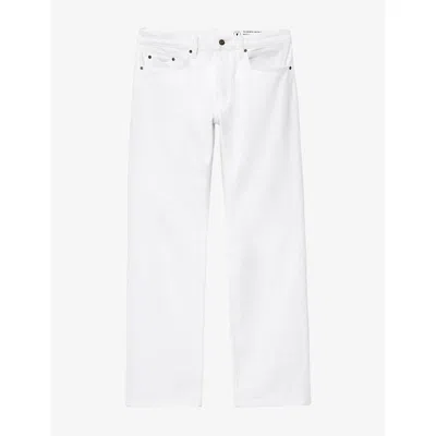 Allsaints Mens Bootcut Regular-fit Denim Jeans Optic White