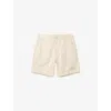 Allsaints Mens Brittle White Circe Straight-leg Lyocell Shorts Xs In Gold