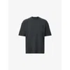 Allsaints Mens Carbon Grey Xander Logo-embossed Short-sleeve Cotton T-shirt In Gray