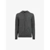 Allsaints Mens Carter Grey Mode Zipped Merino-wool Hoody
