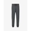 Allsaints Mens Carter Grey Raven Logo-embroidered Cuffed Cotton-jersey Jogging Bottoms Xl