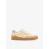 Allsaints Mesh-leather Regan Sneakers In Chalk White/cl