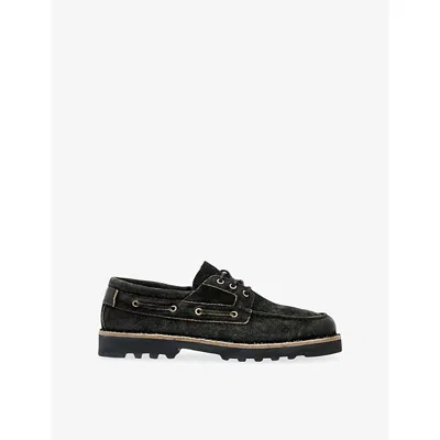 Allsaints Skiff Boat Shoe In Brown