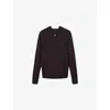 Allsaints Mens Espresso Brown Mode Zipped Merino-wool Hoody In Brown