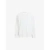 Allsaints Foster Long Sleeve Cotton Crewneck T-shirt In Chalk White