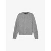 Allsaints Mens Coby Relaxed-fit Wool-blend Jumper Grey Marl In Gray